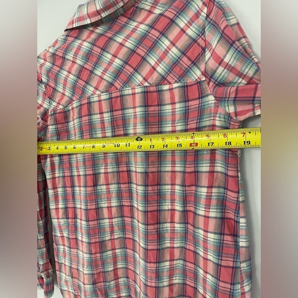 Delia*s, Small, women’s pink plaid button down long sleeve shirt vintage? 90s - Picture 5 of 7